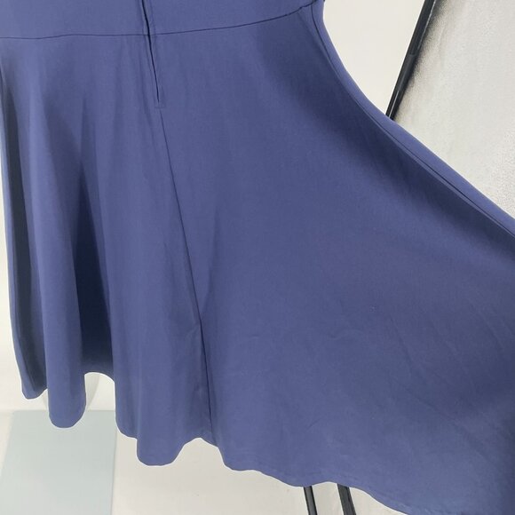 Torrid NWT Navy Blue Mesh Dot Inset Swing Dress Size 18 Sweetheart Retro Pin Up - Picture 6 of 13